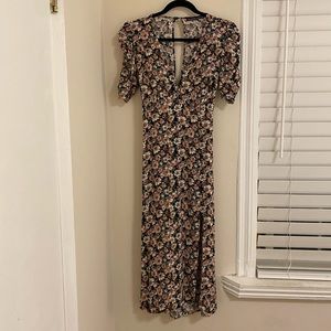 Abercrombie Puff Sleeve Midi Dress